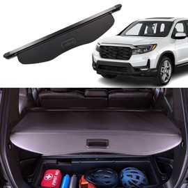 Liizoo Cargo Cover for 2024 Honda Passport 2019 2020 2021 2022 2023 Accessories Rear Trunk Cover Trunk Security Cover Shielding Shade Black