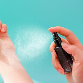 GSHLLO 5 Pcs 10 ml Glass Perfume Spray Bottles Small Refillable Sprayer Bottles Empty Portable Perfume Atomizers Mini Glass Fragrance Bottles with Funnel Clear 1