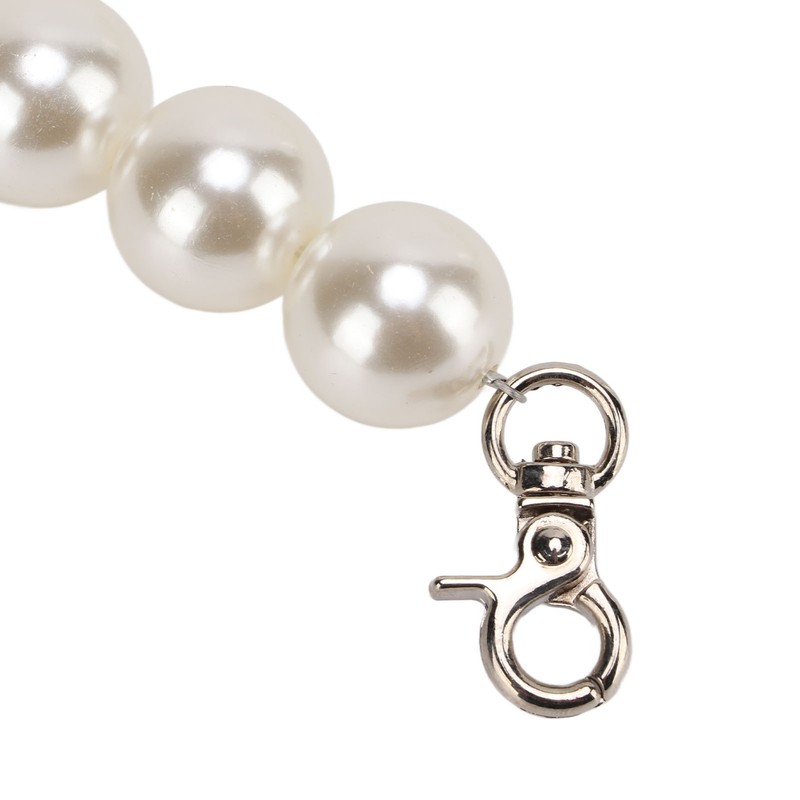 2Pcs Pearl Bead Bag Chain 60cm Workmanship Easily Install Detachable