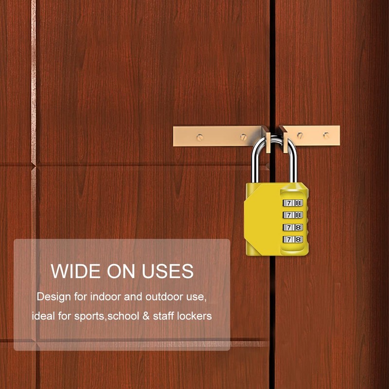 Diyife Combination Padlock, [2 Pack] 4 Digit Lock Combination, Padlock