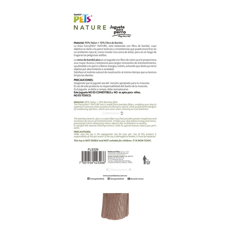 Fancy Pets Rama Bambú Plus Juguete para Morder Sabor Carne