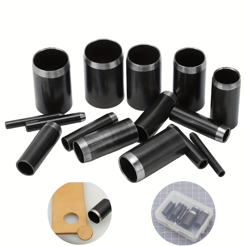 15-Size Round Hollow Punch Set for Leather Craft, Belts and