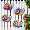 SUNREEK 4Pcs Metal Snail Wall Decor, Snail Outdoor Wall Art