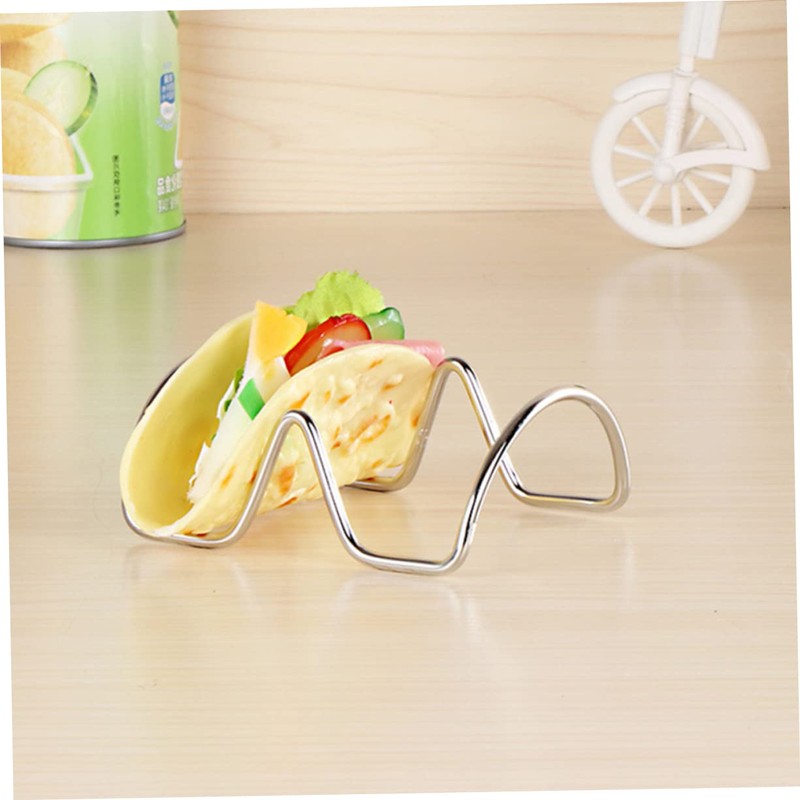 Alipis Dishwasher Safe 2 Pack Taco Holder Pizza Tacos Food