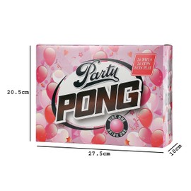 Komonee Party Pong Womens Girls Set 48 PCS American Adult Indoor Novelty Party Drinking Game 24 Re-usable Cups and 24 High Bounce Balls Great For Hen Parties And Weddings