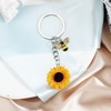 Sunflower and Bee Keychain, Creative Floral Design Gift for Women,