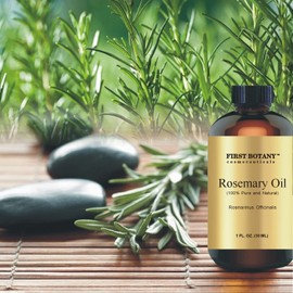 First Botany, 100% Pure Rosemary Essential Oil - Premium Rosemary Oil for Aromatherapy, Massage, Topical & Household Uses - 1 fl oz (Rosemary)