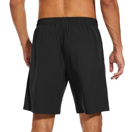 MXKJ-IU Pantalones Cortos De Entrenamiento Ultra Rendimiento para Hombre,Pantalones Cortos Deportivos con Bolsillos Y Cintura Elástica,Adecuado para Fitness Correr Y Deportes(XX-Grande,Negro)