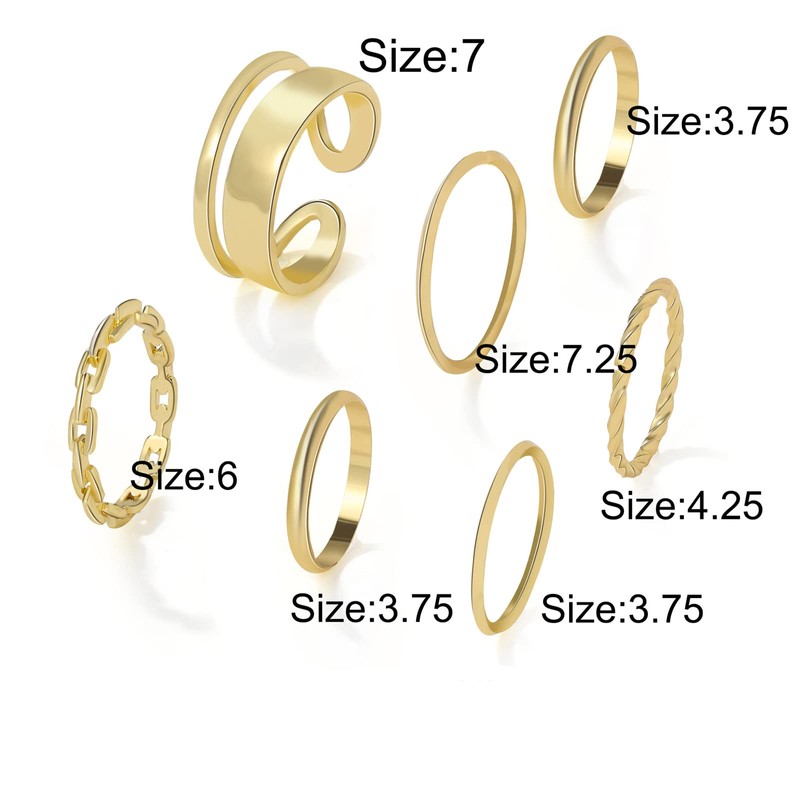 7-20PCS Knuckle Stacking Rings for Women Stackable Joint Finger Statement
