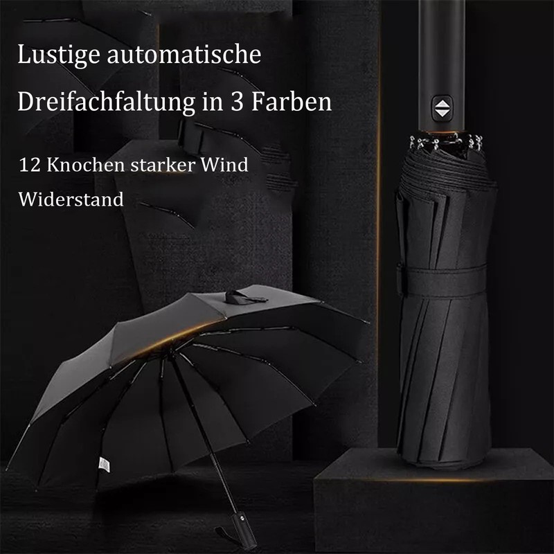 ACESOME 12 Ribs Automatic Umbrella Windproof Strong,Reinforced Windproof Umbrella, Portable
