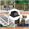 FMhotu 5Pcs 4x4 Post Base, Internal 3.6"x3.6" Heavy Duty Powder-Coated
