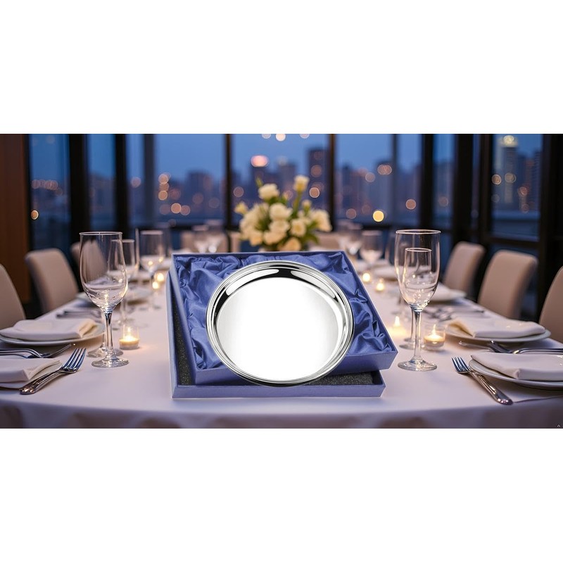 Silver Jug Bremen Tray Round 21.5 cm Premium Silver Plated