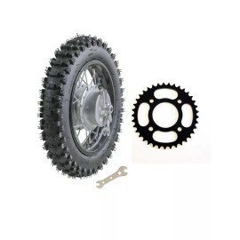 10" Rear Wheel 80/100-10 Tire Rim Sprocket Drum Brake Dirt Bike CRF50 XR 50cc 70