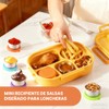 6 Recipientes Pequeños de Acero Inoxidable con Tapa Hermética de