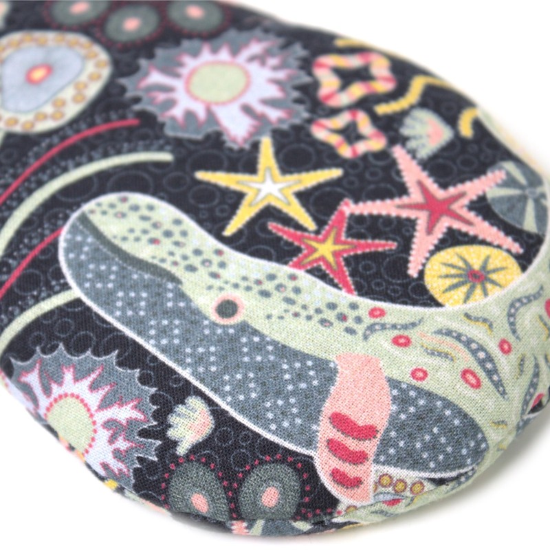 Organic Eye Pillow Lavender & Linseed "Underwater" for Relaxation, Cooling,