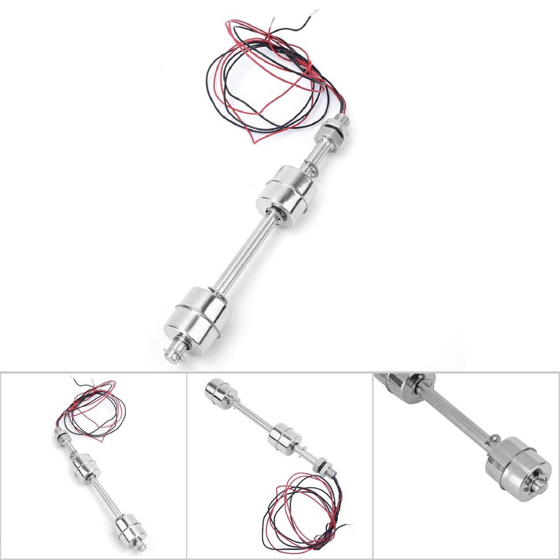 Water Level Sensor, 12V Ball Float Switch, Double Ball Stainless