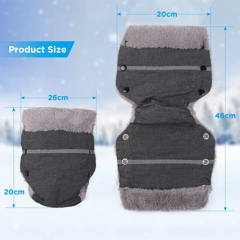 WD&CD Handmuff, Universal Buggy Pushchair Hand Muff Gloves Waterproof and