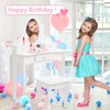 GarveeHome Girls' Vanity Set with Mirror, Makeup Table and Stool