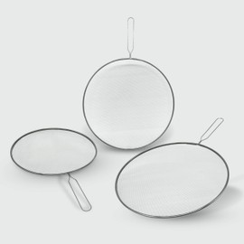 ExcelSteel Set of 3 Black splatter screens, 10", 11", 13"