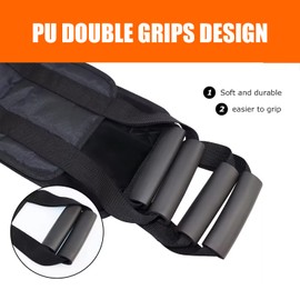 2Pcs Padded Bed Transfer Nursing Sling for Patient, 32Inch Anti Slip Handle Elderly Safety Lifting Aids Home Bed Lift Mobility Belt for Patient Care (Black)
