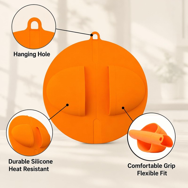 Grill Maintenance - Oven Gloves Silicone - Dual Head Scrubber