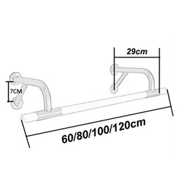 FKhanger Industrial Wood Wall Clothes Hanging Rod,Iron Pipe Bracket Clothes Rod Garment Rack Commercial Clothing Display Rack (Color : Gold, Size : 100x29x16cm)