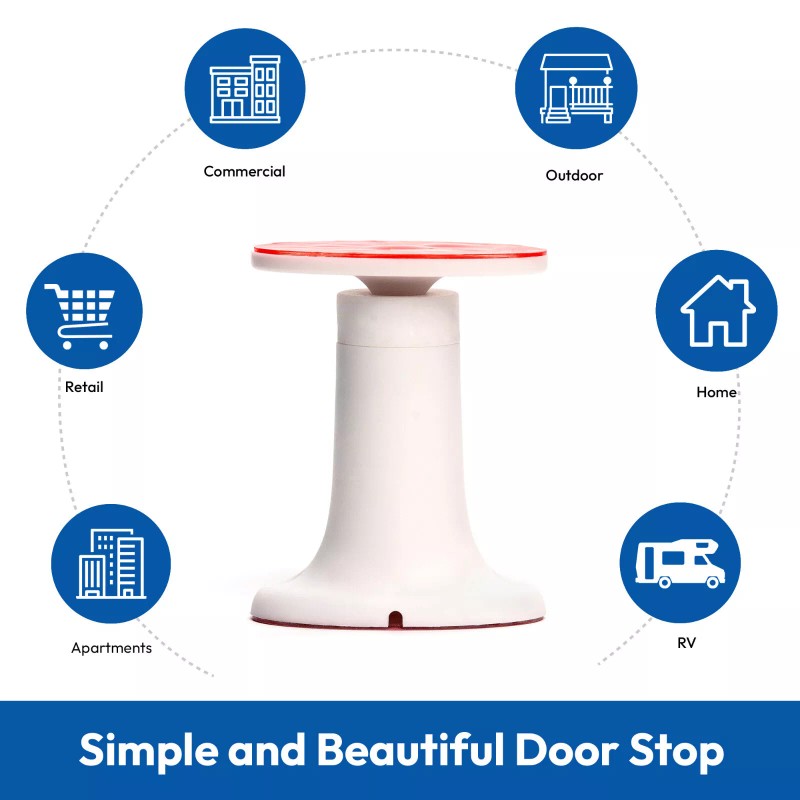 Decor Home Systems Simply Silent Door Stop, Solves two problems