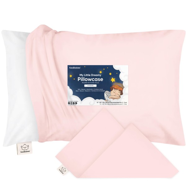 KeaBabies Toddler Pillowcase for 13X18 Pillow - Organic Toddler Pillow