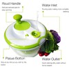 JINYUDOME Salad Dehydrator,Rotary Vegetable Washing Machine,Large Capacity,Easy to Use.