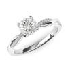 Sterling Silver 4-Prong Petite Twisted Vine Simulated 1.0 CT Diamond