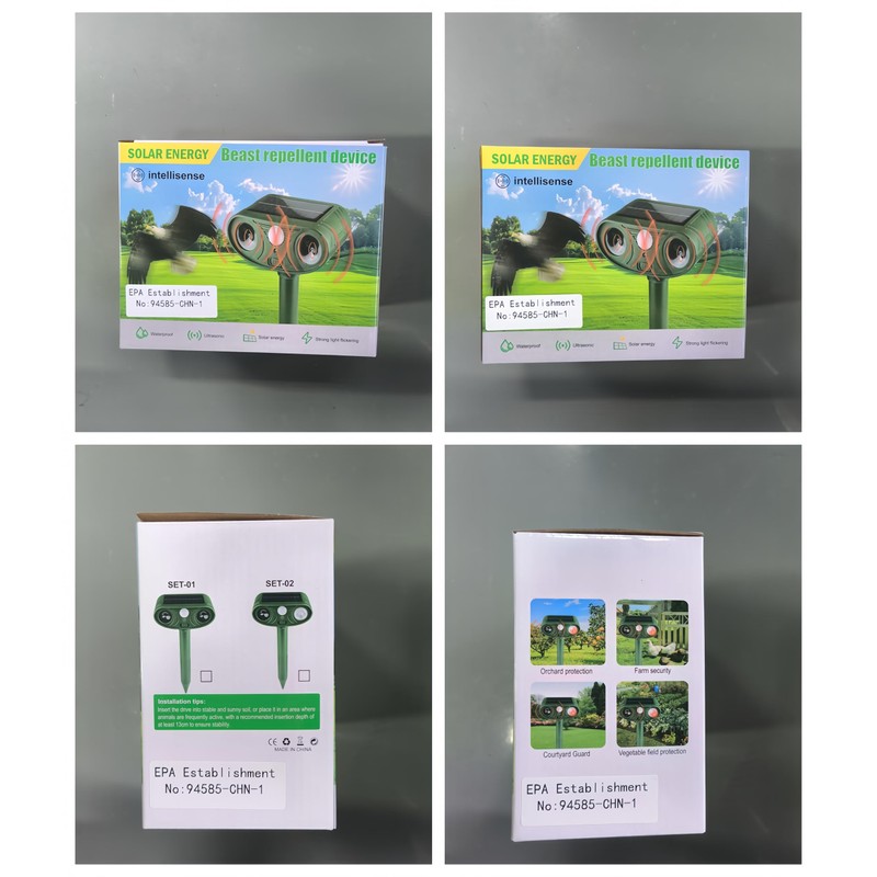 Solar Ultrasonic Animal Repellent Deer Repellent Devices Rabbit Squirrel Dog