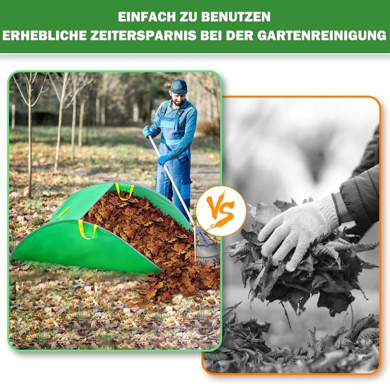 Duscdesp Leaf Collector Pop Up Garden Waste Bags, Foldable Leaf