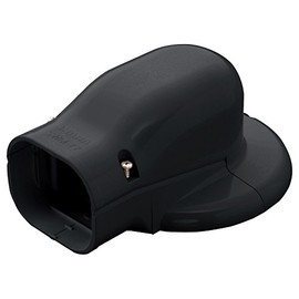 Inaba Denko SWM-77-K Plumbing Cosmetic Cover Wall Corner for Air Conditioner Cap Wall Removal Black