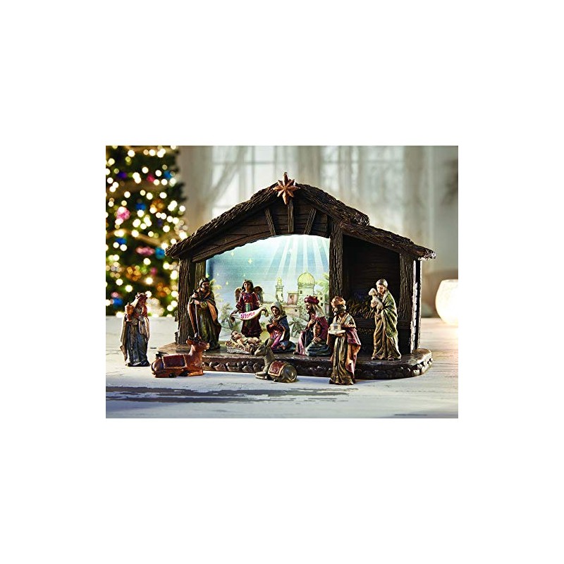 F A Dumont 11 Piece Nativity Set with Stable