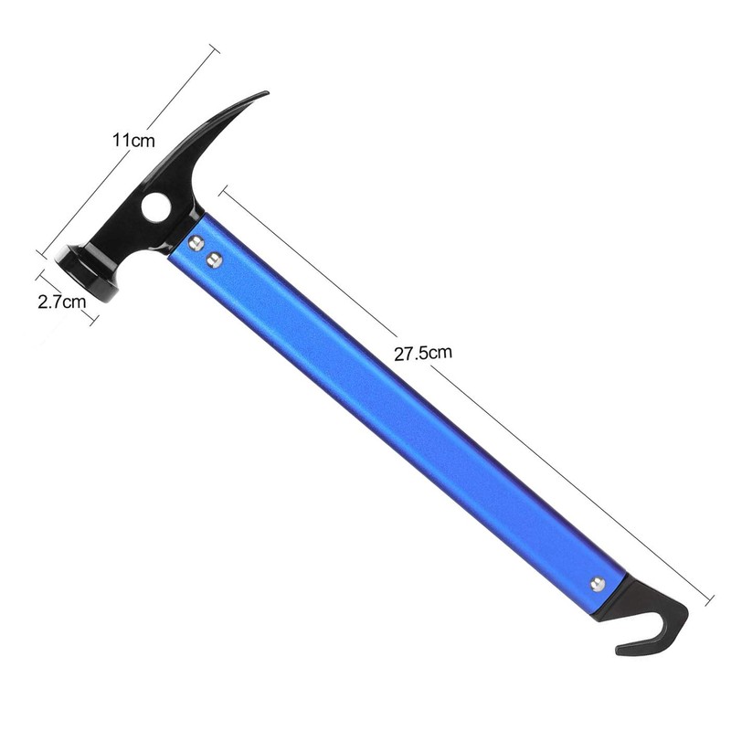 iwobi Multifunctional High Carbon Steel Camping Wooden Hammer for Pegs