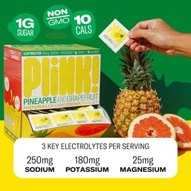 Plink Plink! Fizzy Electrolyte Drink Tablets for Daily Hydration - 48ct Electrolyte Tablets + Sodium, Potassium, Magnesium, Low-Calorie, Low-Sugar Keto Electrolytes Powder Hydration Packets Water Flavoring