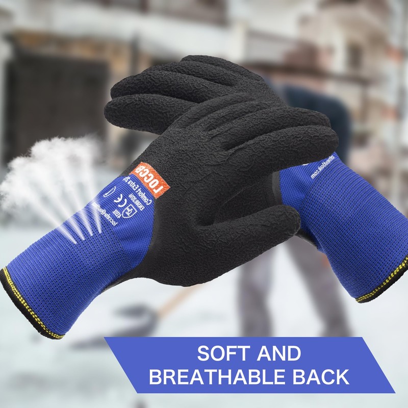 LOCCEF 2 Pairs Winter Work Gloves for Men and Women,