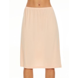 MANCYFIT Women's Half Slips for Under Dresses Non Cling Under Skirt Slips with Single Side Slits Nude 3X-Large