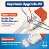 Everest Media Solutions 45° Angled CAT6 Keystone Jack in Orange