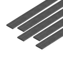 sourcing map Pack of 5 Carbon Fibre Strips Pultruded Rod 1 mm Thickness x 5 mm Width x 200 mm