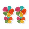 Boho Floral Raffia Earrings for Women Lightweight Flower Design Dangle