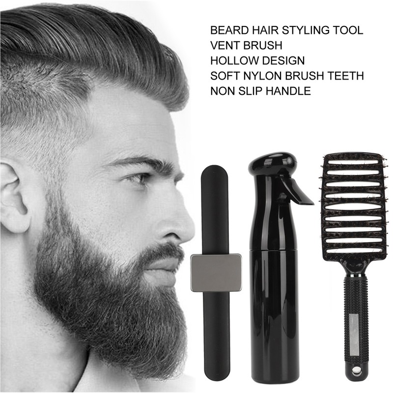 Detangling Curved Vent Brush Spray Bottle Hair Clip Pin Wristband