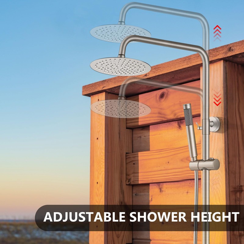 Outdoor Shower Kit,Outdoor Shower Fixtures Faucet System Single Handle Brass