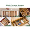 Kootek 6 Pcs Bamboo Drawer Organizer, Kitchen Utensils Storage Boxes