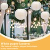 FIMWOLZ 3 Pcs White Round Lantern Lampshade Hanging Lamp Paper