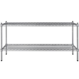 PRO&Family 14" x 54" NSF Chrome 2 Wire Shelf Kit 27" Posts.