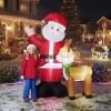 6.3FT Lighted Christmas LED Inflatable Decoration Funny Santa Reindeer Yard