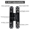 AnvFlik 4-Pack 6 inch Hidden Door Hinges Heavy Duty Black,