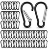 300 Pcs Carabiner Clip, 2" Aluminum Small Carabiner Clip Multi-use