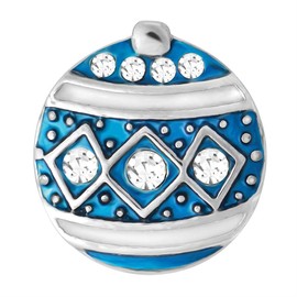 Ginger Snaps Petites Brilliance, 12 Millimeter, Blue, White, Rhodium Plated, Women, Jewelry and Accessories